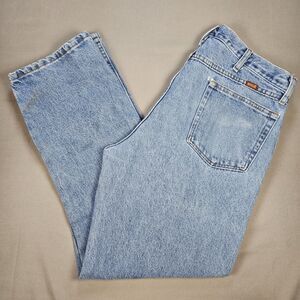 Rustler Jeans 87619SW Men's Size 38x30 Medium Wash Work Worn Patina Distressed